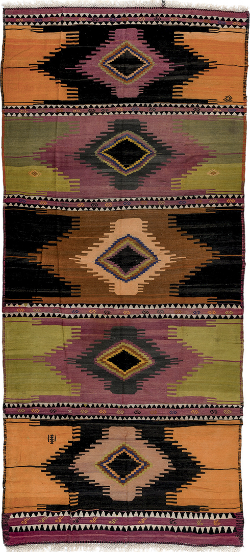 Antique Kilim Area Rug (7' x 17')